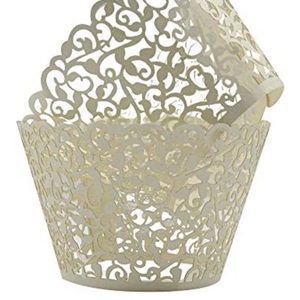 200 Lace Wedding Cupcake Liners